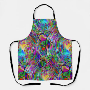 Very colourfully abstract forms art 1 apron