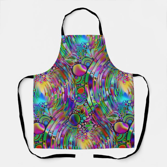 Very colourfully abstract forms art 1 apron (Front)