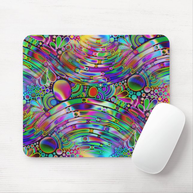 Very colourfully abstract forms art 1 mouse pad (With Mouse)