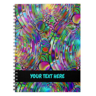 Very colourfully abstract forms art 1 notebook