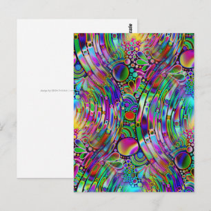 Very colourfully abstract forms art 1 postcard