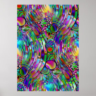 Very colourfully abstract forms art 1 poster