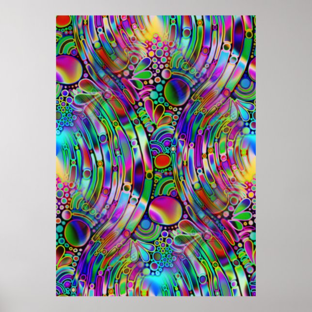 Very colourfully abstract forms art 1 poster (Front)