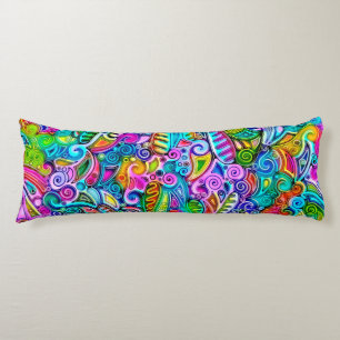 Very colourfully abstract forms art 9 body cushion