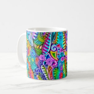 Very colourfully abstract forms art 9 coffee mug