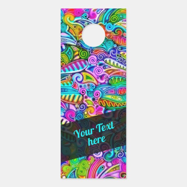 Very colourfully abstract forms art 9 door hanger (Front)
