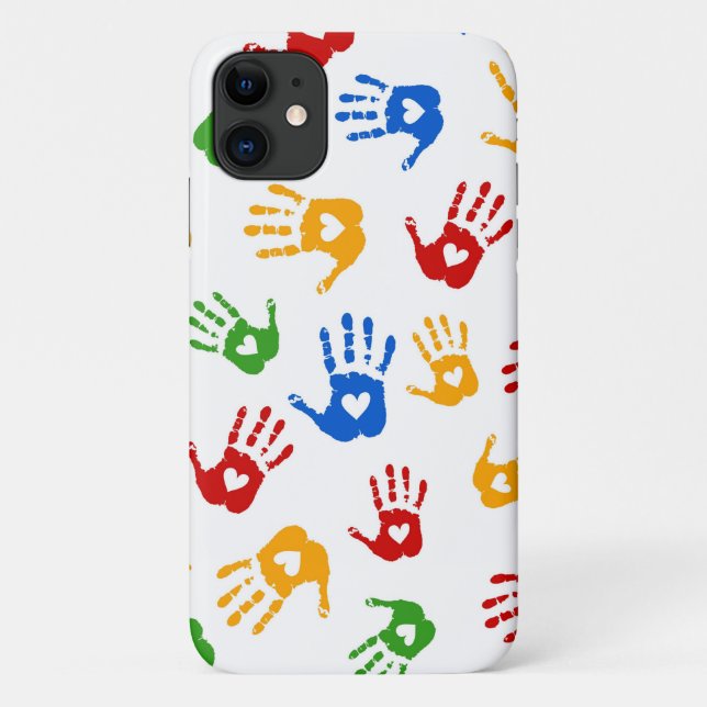 Very Cool Abstract Heart in Palm iPhone Case (Back)
