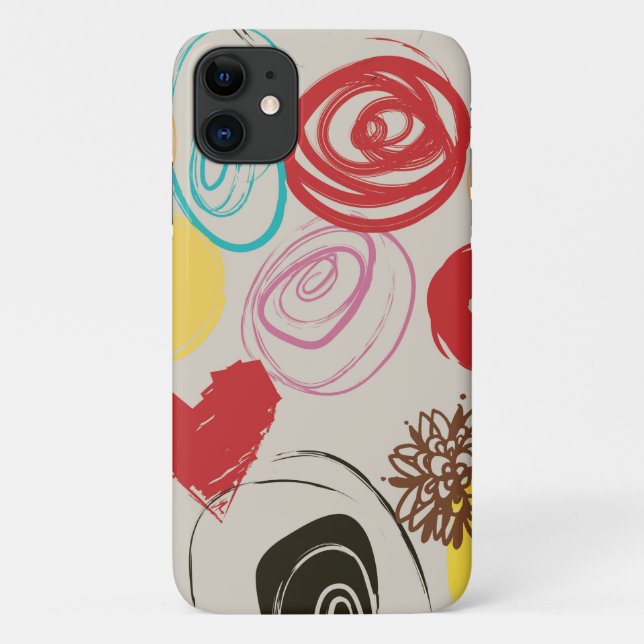 Very Cool Abstract Scribble iPhone Case (Back)