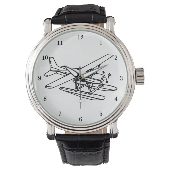 Very Cool Aeroplane on Floats Wrist Watch (Front)