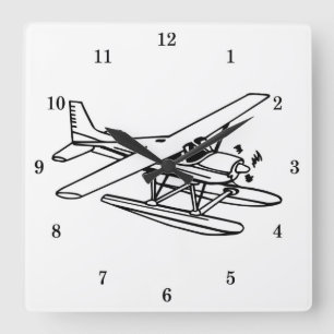 Very Cool Airplane on Floats Wall Clock