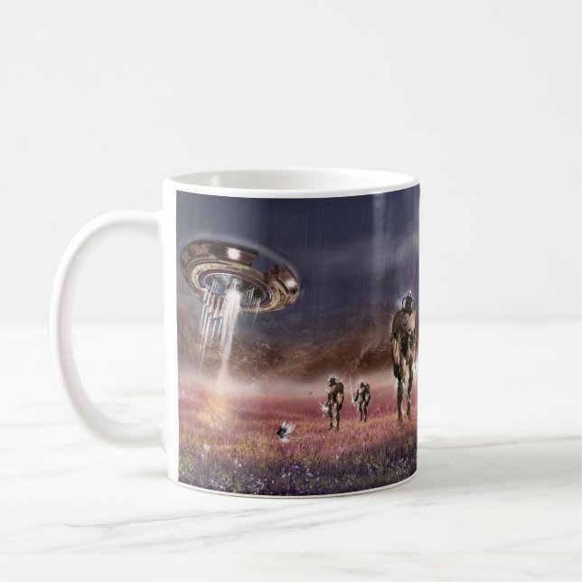 Very Cool Alien Planet Coffee Mug (Left)