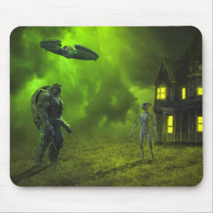Very Cool Alien Planet Mouse Pad