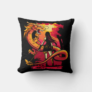 Very Cool and Colorful Dragon Slayer Drawing Cushion