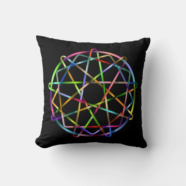 Very Cool and Colourful Mandala Cushion (Front)