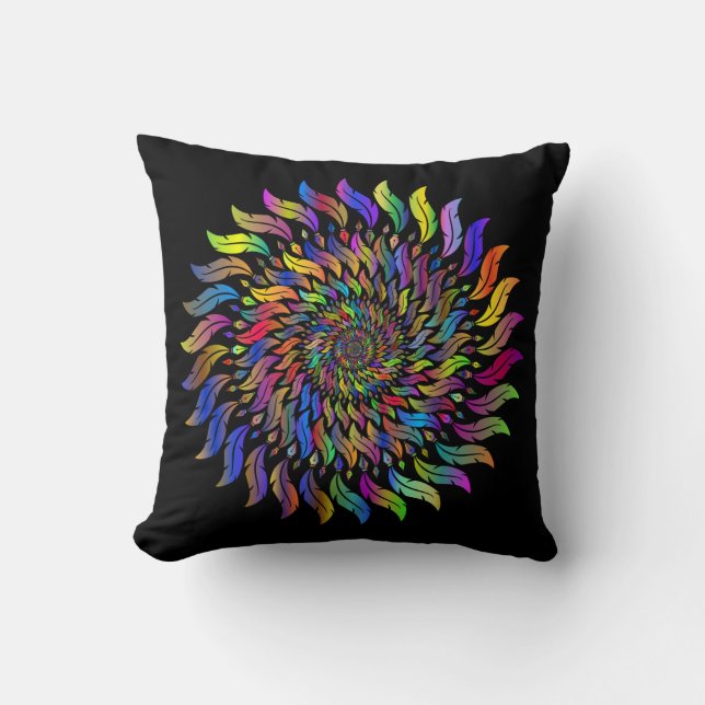 Very Cool and Colourful Mandala Cushion (Front)
