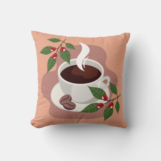 Very Cool and Cute Coffee or Java Cushion (Front)