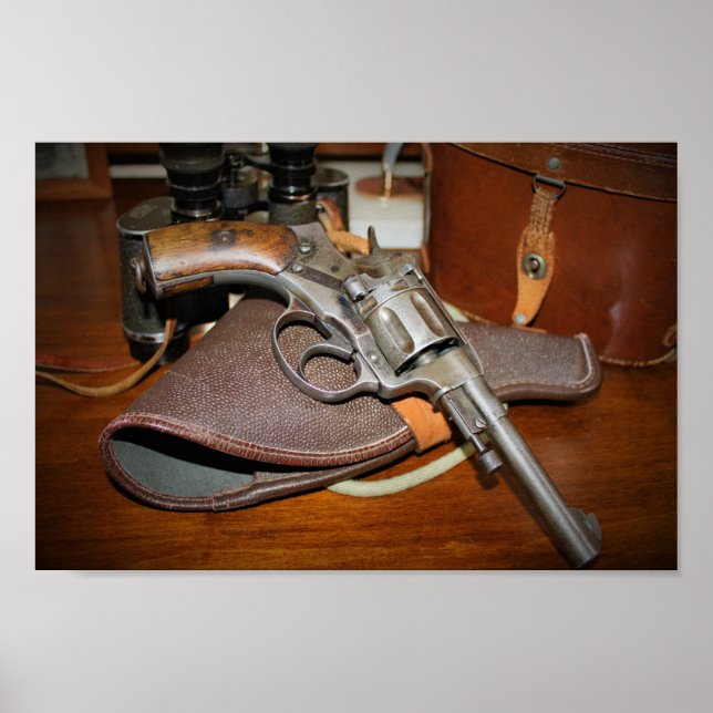 Very cool antique Nagant revolver photography Poster (Front)