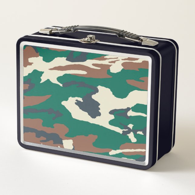 Very Cool Camouflage Metal Lunch Box (Front)