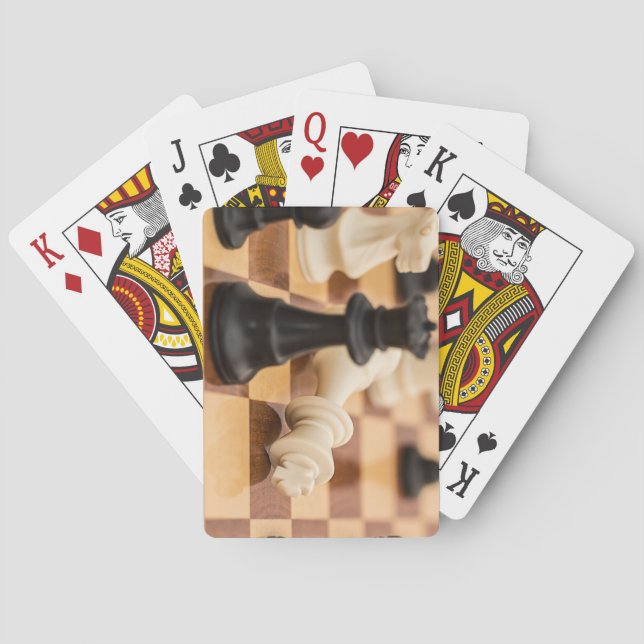 Very Cool Chess Board with Pieces Playing Cards (Back)
