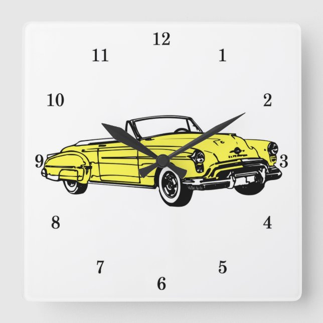 Very Cool Classic Automobile Wall Clock (Front)
