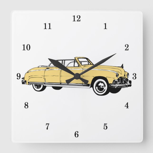Very Cool Classic Automobile Wall Clock (Front)
