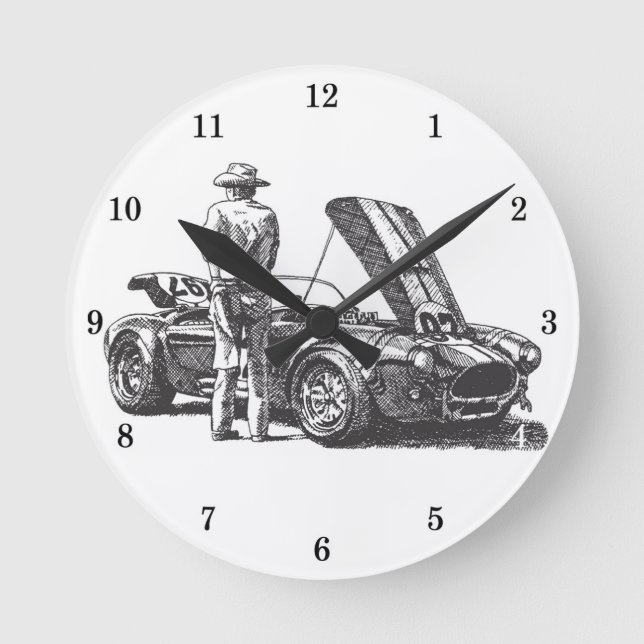 Very Cool Classic Car Wall Clock (Front)