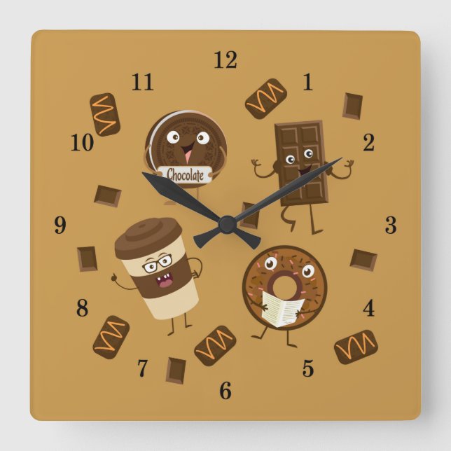Very Cool Coffee and Chocolate Wall Clock (Front)