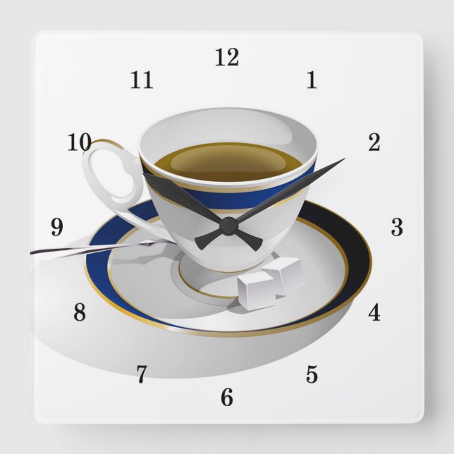 Very Cool Coffee Cup and Saucer Wall Clock (Front)
