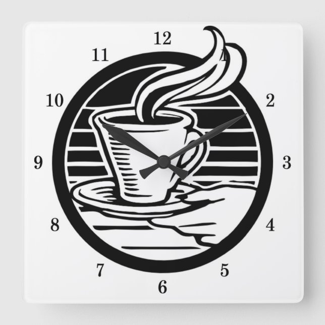 Very Cool Coffee Cup and Saucer Wall Clock (Front)