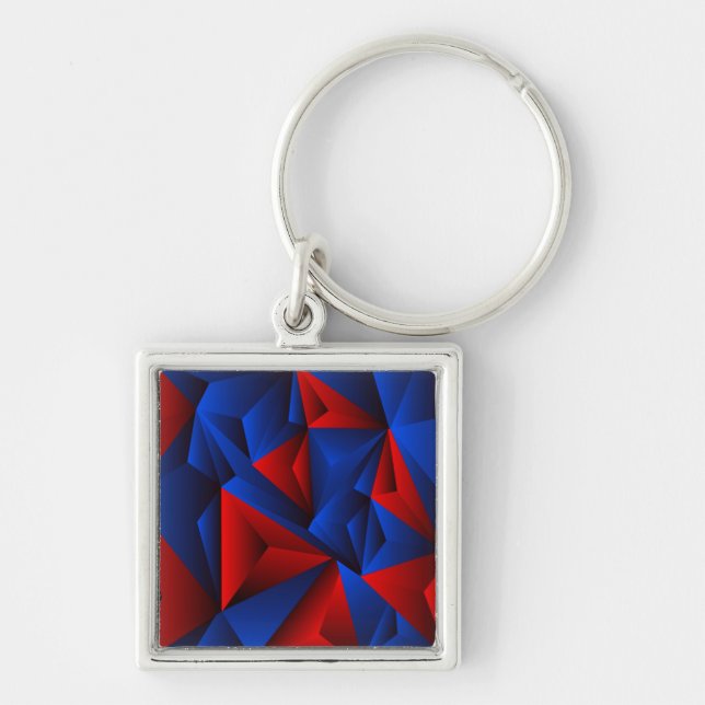 Very Cool Colourful Abstract Shapes Key Chain (Front)