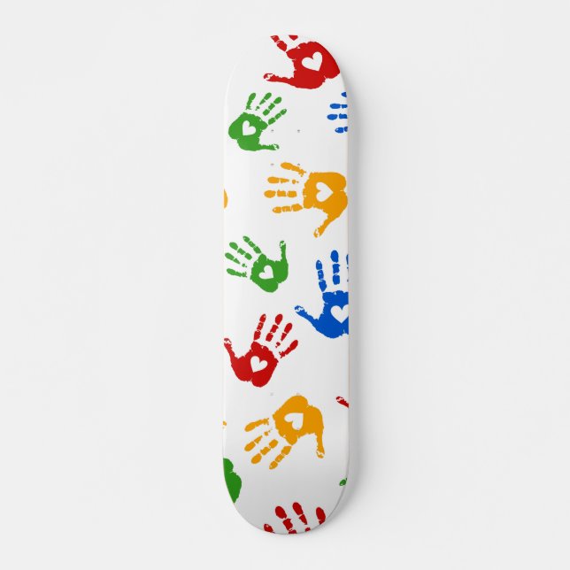 Very Cool Colourful Abstract Shapes Skateboard (Front)