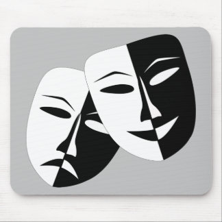 Very Cool Comedy and Tragedy Theatre Masks Mouse Pad