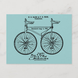 Very cool Cycling Velo Patent gift Postcard