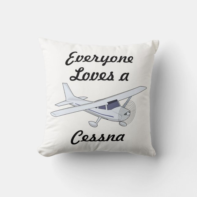 Very Cool Everyone Loves a Cessna Cushion (Front)