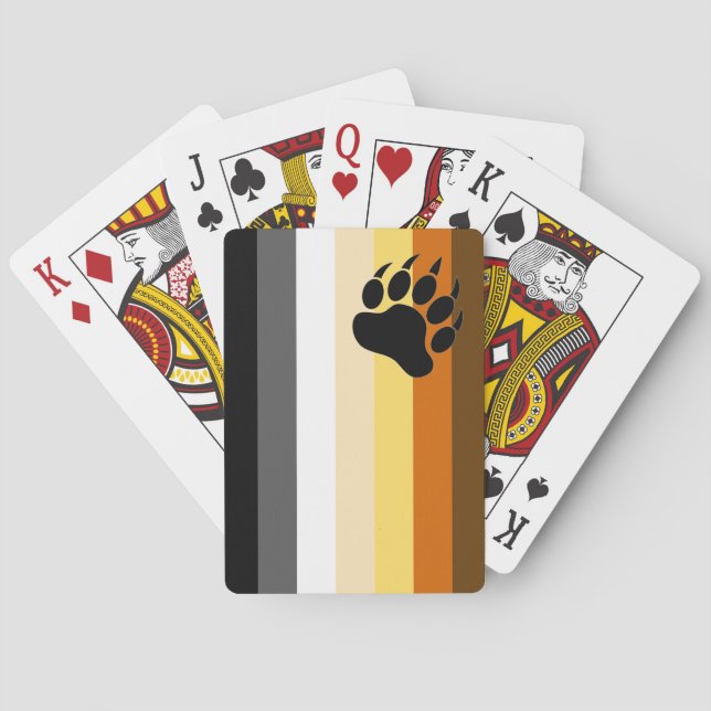 VERY COOL Gay Bear Pride Colours Playing Cards (Back)