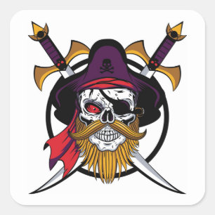 Very Cool Halloween Pirate Sticker Set