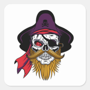 Very Cool Halloween Pirate Sticker Set