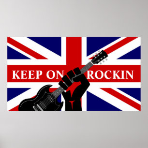 Very Cool Keep On Rocking On the Union Jack Poster