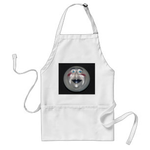 Very Cool Man On The Moon Figure Apron