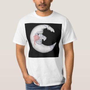 Very Cool Man On The Moon Round Figure T-Shirt