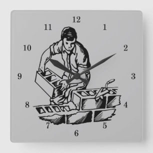 Very Cool Mason/Brick Layer Wall Clock