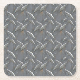 Very Cool Metal Diamond Pattern Coaster Set