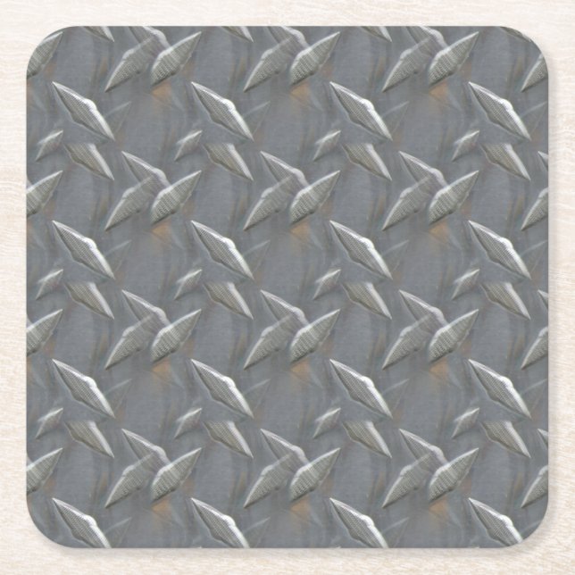 Very Cool Metal Diamond Pattern Coaster Set (Front)