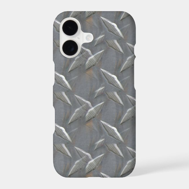 Very Cool Metal Diamond Pattern iPhone Case (Back)