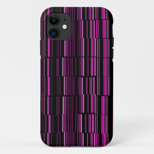 Very Cool Modern Magenta Striped iPhone 11 Case