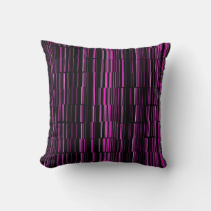 Very Cool Modern Magenta Striped Cushion