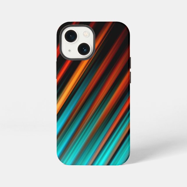 Very Cool Modern Multicoloured Striped iPhone Case (Back)