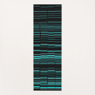 Very Cool Modern Teal Striped Yoga Mat