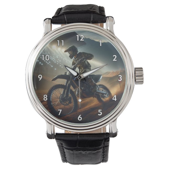 Very Cool MotoCross Competition Digital Rendering Watch (Front)