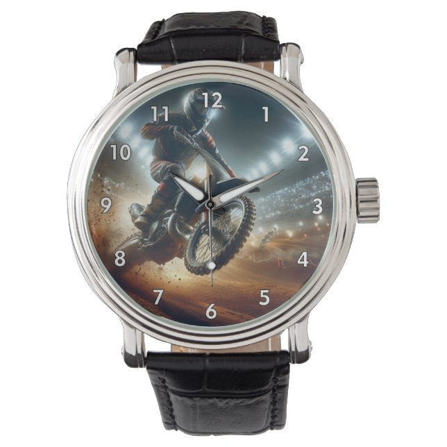 Very Cool MotoCross Competition Digital Rendering Watch (Front)